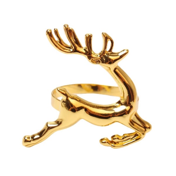 Servettringar jul älg helgdagar tacksägelse julpynt jul dekorati 8st/Rosa guld