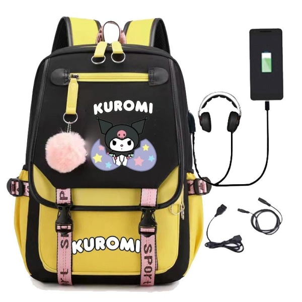 Kuromi rygsæk børne rygsække rygsæk 1 stk gul 4