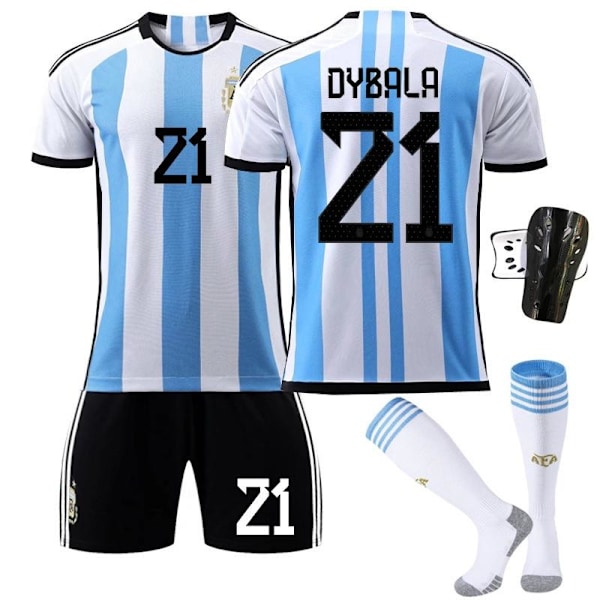 jalkapallopaita jalkapallo vaatteet jersey argentiina messi di maria paul #10 sokker benbeskyttelse #22