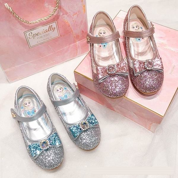 prinsesskor elsa skor barn festskor rosa 16.8cm / size26