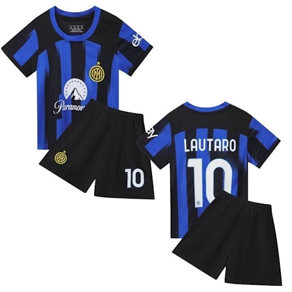 Inter Milan Home Fotbollströja &amp; Shorts Set - Lautaro Martin #26 (150CM)