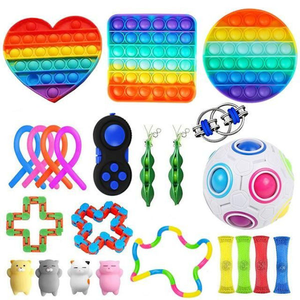 fidget toys pop it stressbollar fidget toys pack/set 23 st