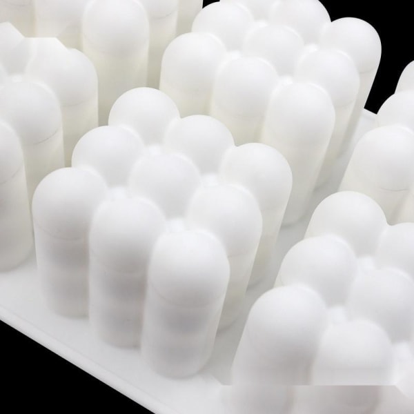 kynttilän muotit sytytyskynttilät DIY muotit silikonimuotissa 6 rubik valkoinen
