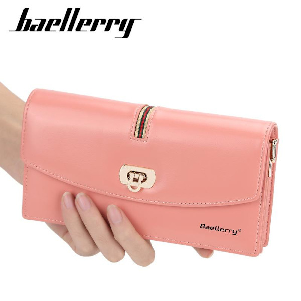 Baellerry Eleganta Kvinnor Handväskor Mode Kopplingsväskor Läder Mörkrosa 20cm*10.5cm*3.5cm