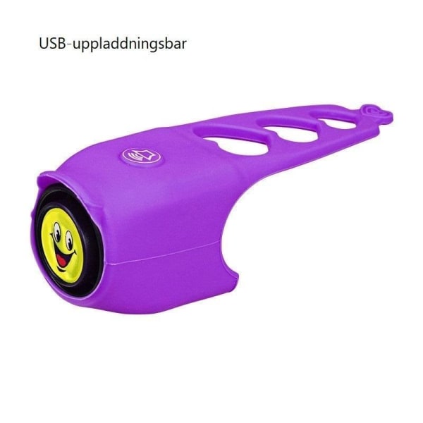Ringklocka Cykel elektrisk höjudda cykelhorn 120dB cykeltillbehö 1st Lila laddning