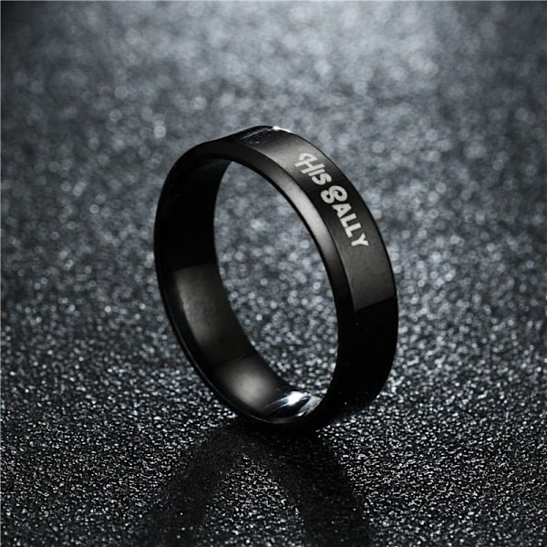 Sort Onyx parring High End modesmykker Trin forlovelsesbryllup 8 mm donkraft til mænd nr. 6