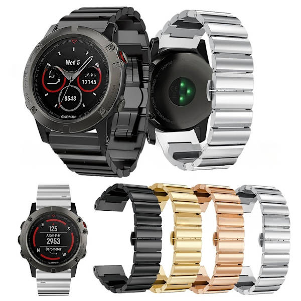 armbånd stål Garmin Fenix ​​5x guld