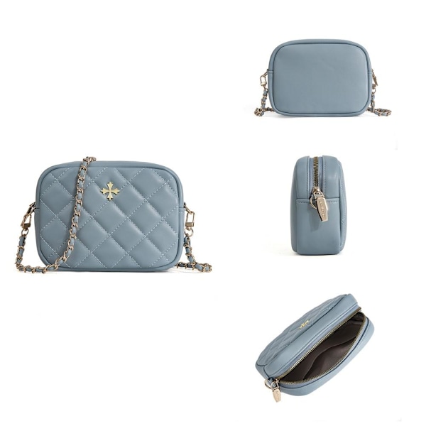 Baellerry Naisten Vuorattu Timanttiompeleinen Olkalaukku Mini Crossbody-laukku vaaleansininen