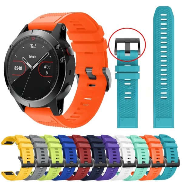rannekoru silikoni Garmin Fenix ​​5s/6s/7s 20mm keltainen