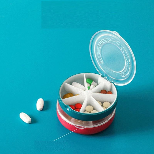 dosetter pillerdosett medicinförvaring pillerdosa dosett vecka 7 blå