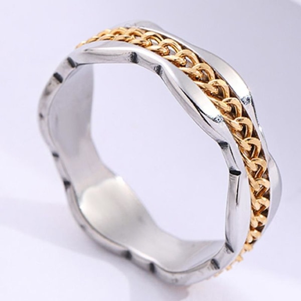 anti-ångest spinner fidget roterande ring ringar Size9/19mm