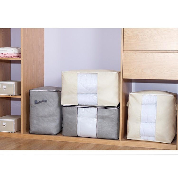 Opbevaringsboks Garderobe Organizer Opbevaringspose til lagner, betræk marineblå 70*50*30cm
