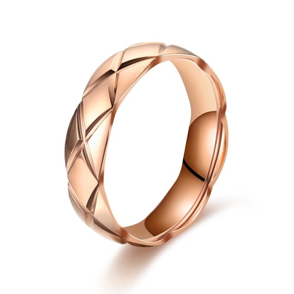 Cutting Arc Blomsterring: Unik batchblomstformet design, elegant enkelhed 6 mm rosa guld nr. 11