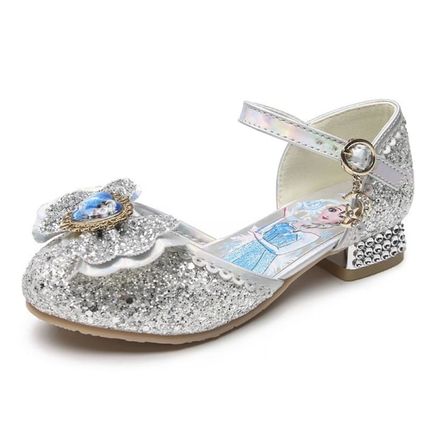prinsesskor elsa skor barn festskor silverfärgad 21cm / size33