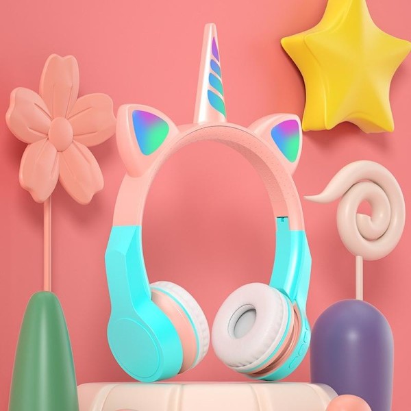 cat ears kuulokkeet langattomat cat bluetooth kuulokkeet lyserød