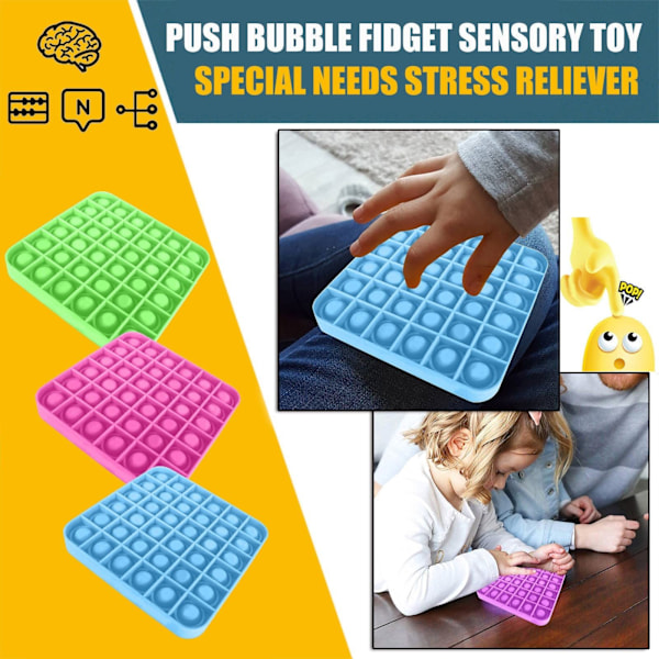 big/mega/stor fidget toys pop it leksak regnbåge runda 20cm