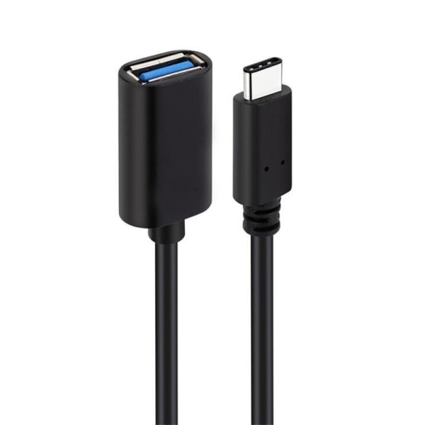 USB-C 3.1 - USB-A OTG-sovitin, musta