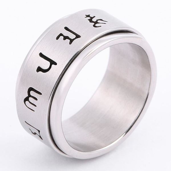 antistress spinner roterende fidget ring ringe hvid Koko 9/19mm