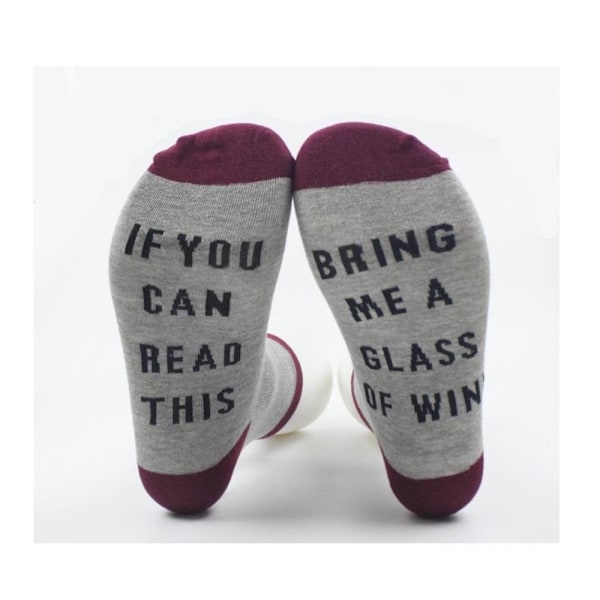 If You Can Read This Bring Me A Glass of Wine Unisex Strumpor