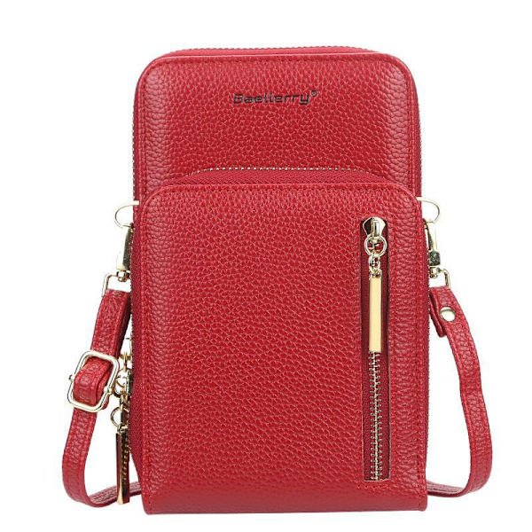 Baellerry Kvinder Skuldertasker Lynlås Telefon Tasker Mode Læder Cross mørkeblå 19 cm * 12 cm * 5 cm