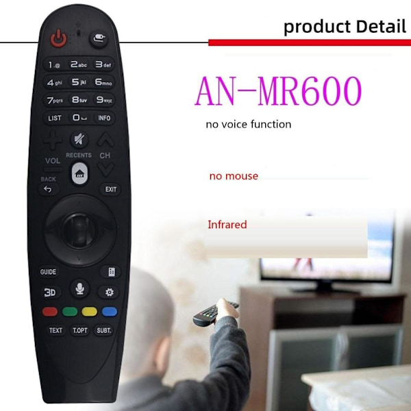 kaukosäätimen korvaava kaukosäädin LG AN-MR650A 650 MR600 G MR1:lle rm-g3900a ilman usb:tä