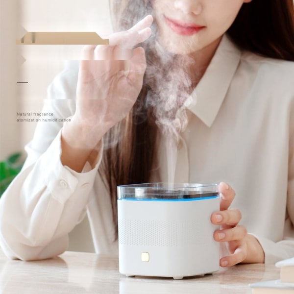 Luftfuktare aroma diffuser humidifier med led-ljus Vit