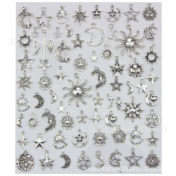 charms smykker øredobber DIY pakke 70 stk som på bildet