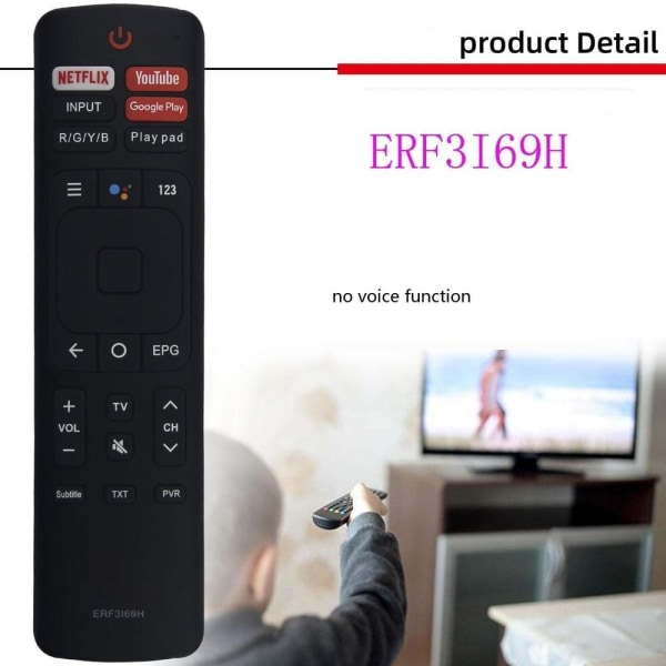 fjernbetjening udskiftning fjernbetjening til Hisense VU ERF3F69V ERF3I69V erf3a69