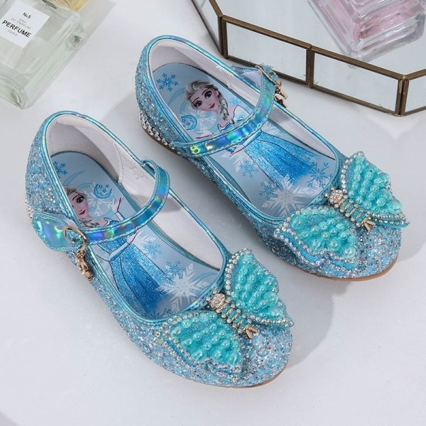 prinsessesko elsa sko børnefestsko blå 20,5 cm / størrelse 33