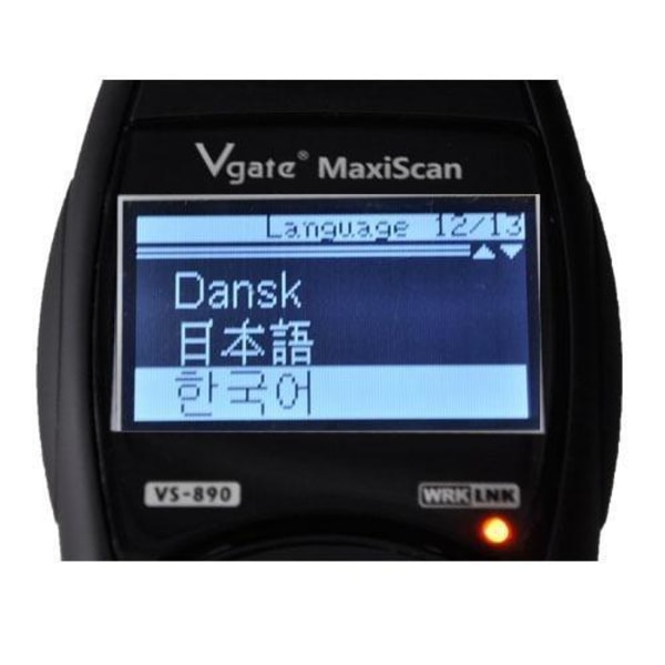 Vgate VS890 Multi-Language OBD2 bilkodläsare feldiagnostisk skan som på bilden
