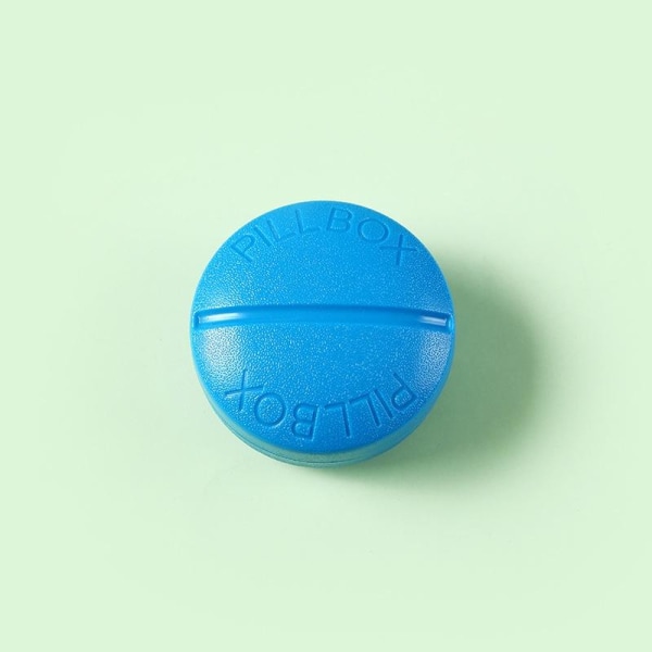 tablettdose pilleglass medisinpose pillebokser 4 rom blå