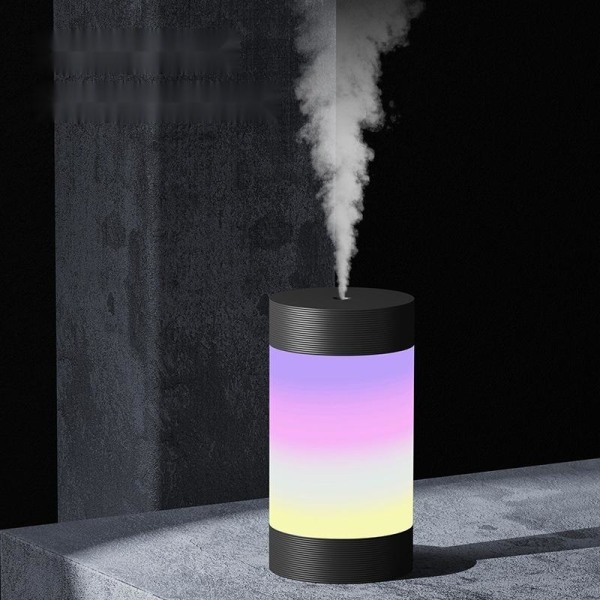 Luftfukter aroma diffuser luftfukter med LED lys svart