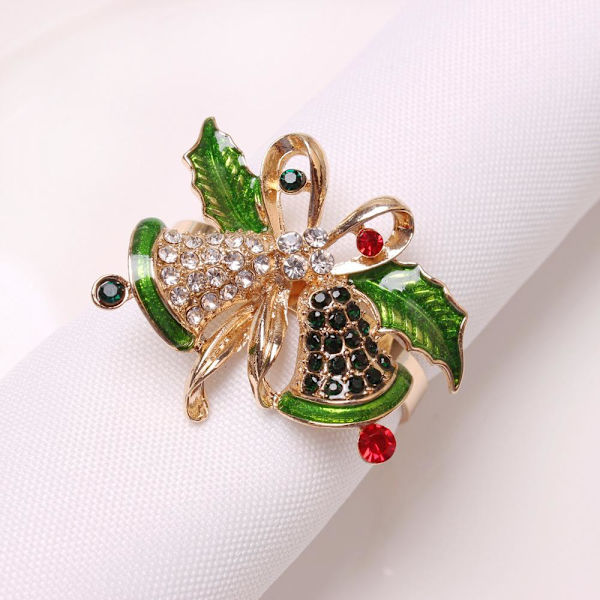 Servietringe Jul Thanksgiving Holidays Julepynt Julepynt ca 6 stk / klokke