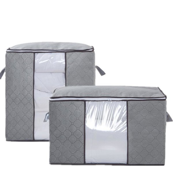 Opbevaringsboks Garderobe Organizer Opbevaringspose til lagner, betræk beige 60*40*35cm