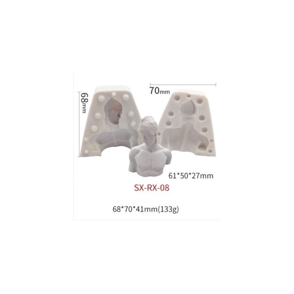 lysform lysforme DIY silikoneform lys SX-RX-08