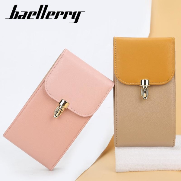 Baellerry Naisten Olkalaukut Muoti Nahka Crossbody Bag Messenger Tea vaaleanpunainen 20 cm * 10 cm * 2,5 cm