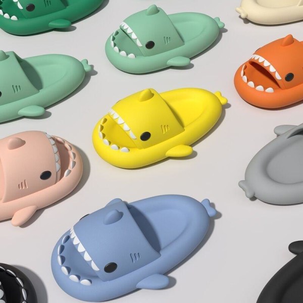 shark slides shark sandaler tofflor haj grön 40/41