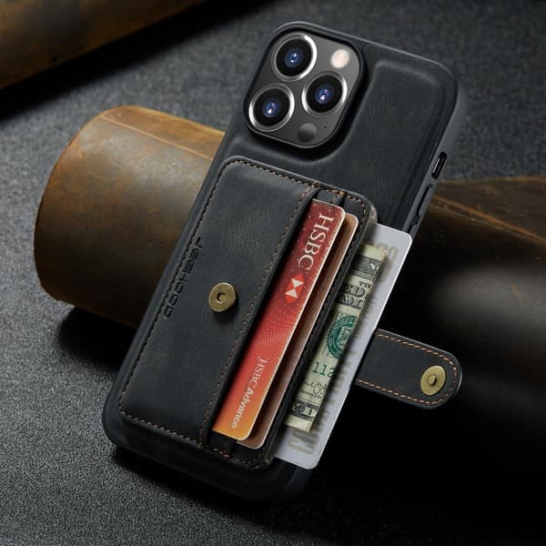 (For Samsung S22 Plus) Magnetisk avtakbart kortetui med RFID-beskyttelse 14 blå