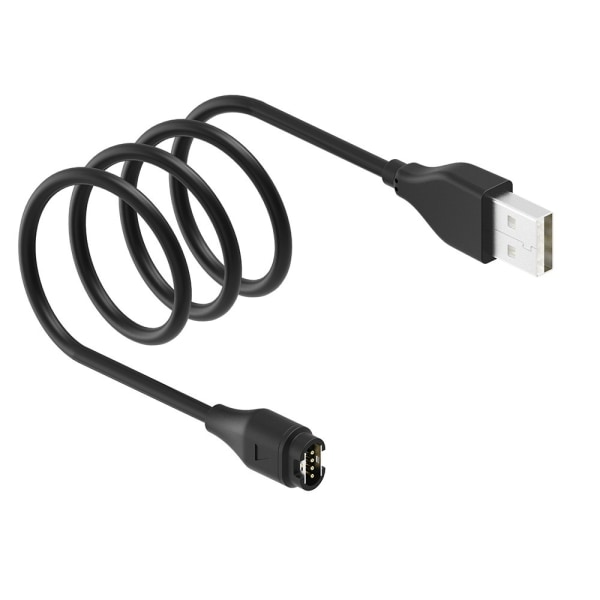 Yleinen latauskaapeli / lataustelakka Garmin-kelloille musta USB-A-kaapeli