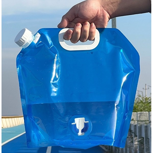 Bärbar hopfällbar vattendunk plastdunk vatten dunkar vattenpåse 2st/3L