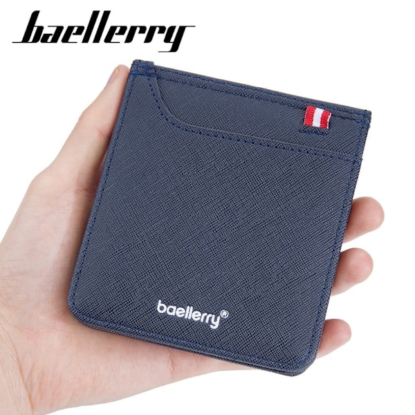 Baellerry Minimalistisk Crosshatch-korthållare för män med flera svart