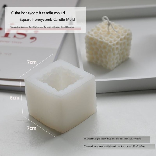 lysformar lys stearinljus DIY gjutformar i silikonform lz22054 kube honeycomb