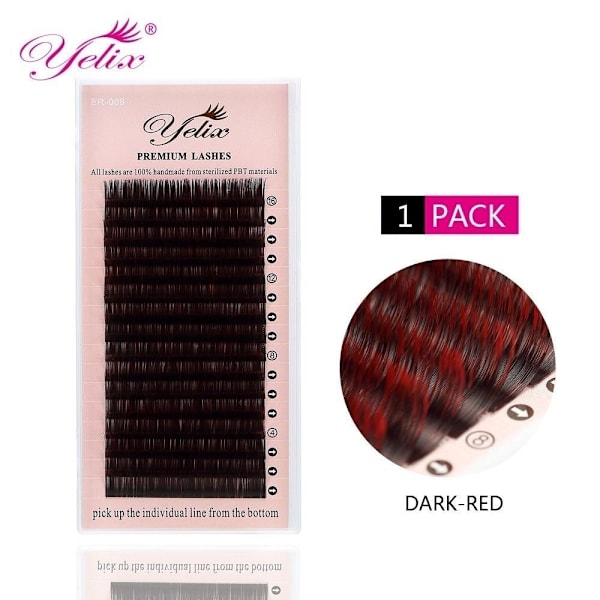 Eleganta Yelix Premium Fransar/fransförlängning/lashes Pack blå 0.12D 12mm