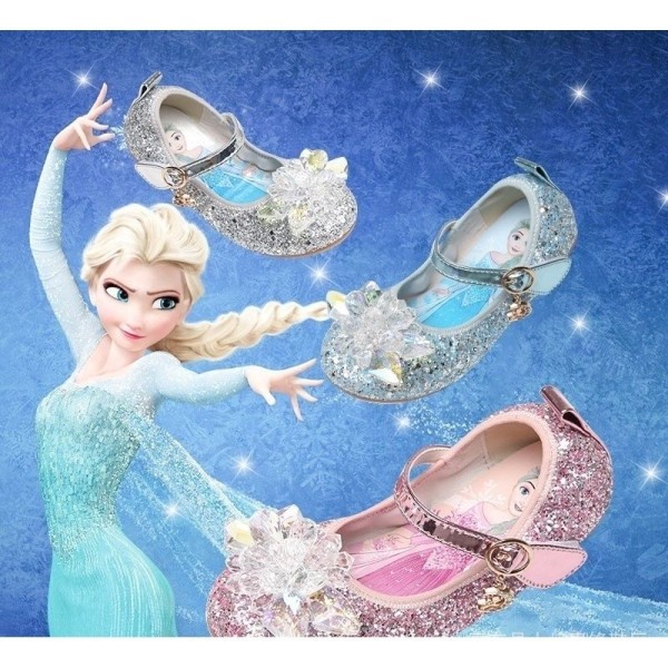 prinsessesko elsa sko børnefestsko blå 16,5 cm / størrelse 26