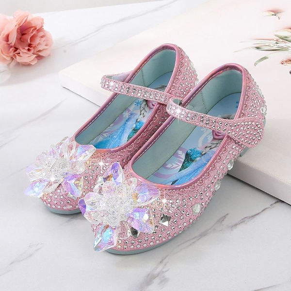 prinsessakengät elsa kengät lasten juhlakengät pinkki 16,5 cm / koko 26