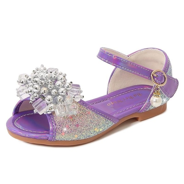 elsa prinsessa barn skor med paljetter lila 18.5cm / size28