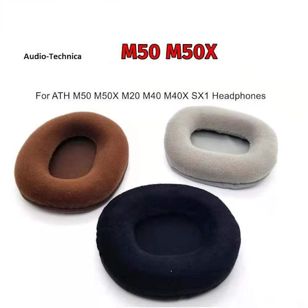 ørepuder Audio-Technica M50 M50X M20 M40 M40X SX1 pudesæt sort