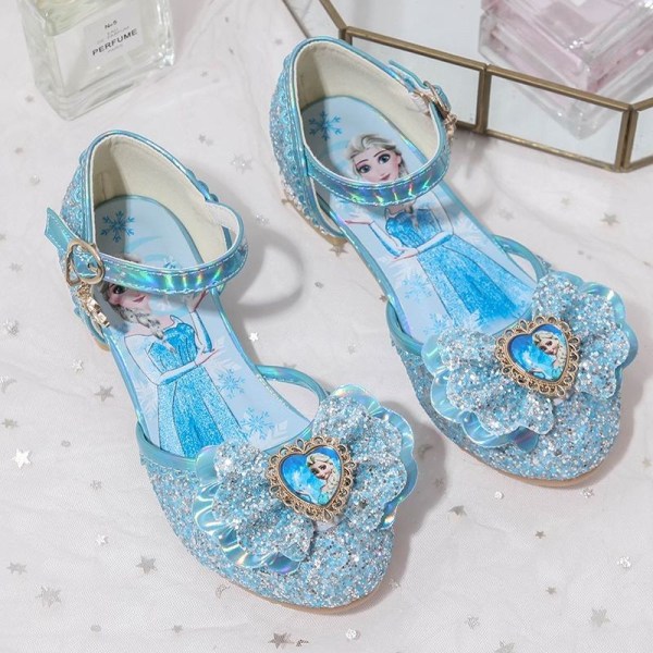prinsessesko elsa sko børnefestsko blå 17 cm / størrelse 25