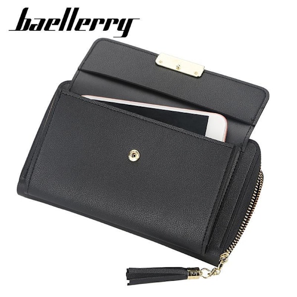 Baellerry Ladies Long Wallet Large Capacity Zipper Clutch Messen Som på bilden 7