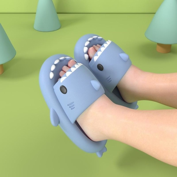 tofflor haj shark tofflor shark slides barntofflor blå 170 (insida 17cm)